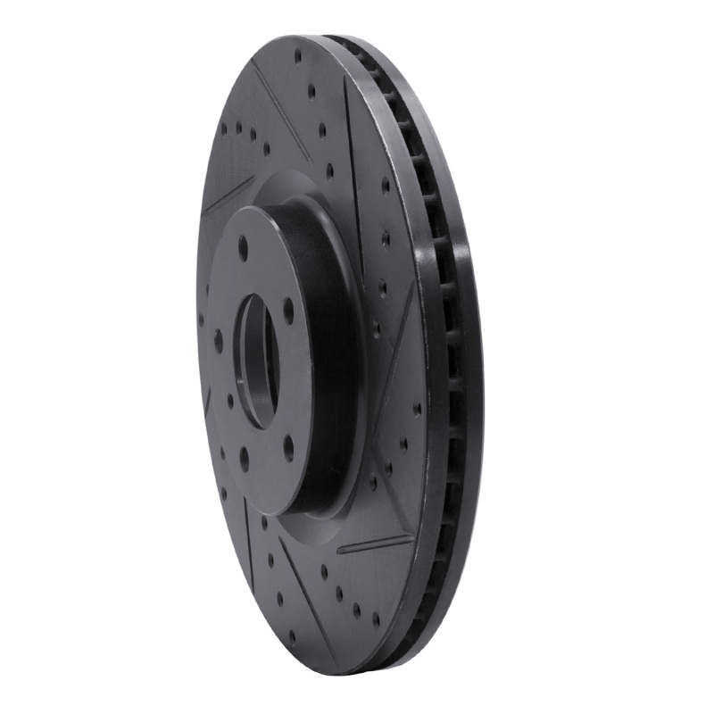 Infiniti FX35 Brake Rotor (1) - Front Right - R1 Concepts - Drilled & Slotted - Black - `03-`23